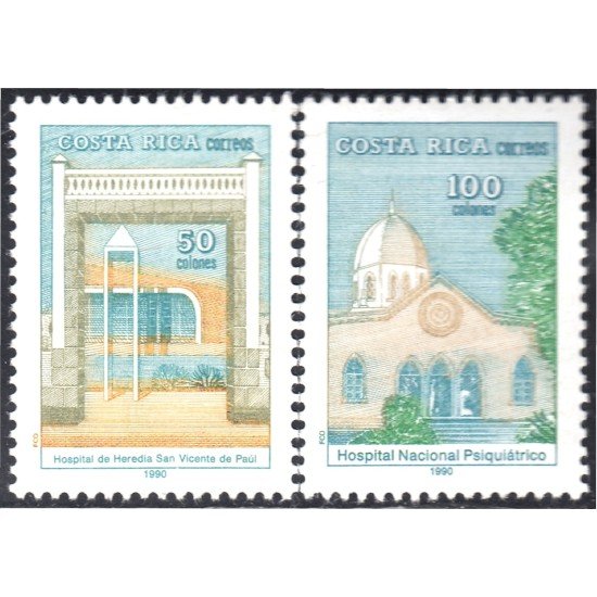 Costa Rica 531/32 1990 Hospital de Heredia San Vicente de Pau MNH Costa Rica 531/32 1990 Hospital de Heredia San Vicente de Pau MNH