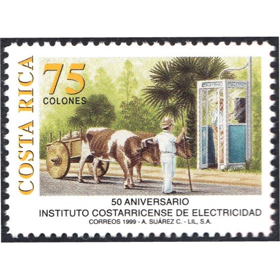 Costa Rica 659A 1999 50 Aniversario Costarricense de Electricidad MNH Costa Rica 659A 1999 50 Aniversario Costarricense de Electricidad MNH