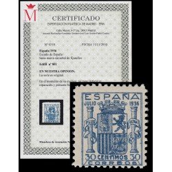 España Spain 801 1936 Escudo de España Granada MNH España Spain 801 1936 Escudo de España Granada MNH