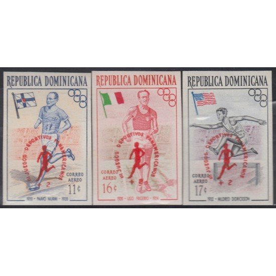 Rep. Dominicana A- 138/40 1959 3º Juegos panamericanos en Chicago Sin dentar MNH Rep. Dominicana A- 138/40 1959 3º Juegos panamericanos en Chicago Sin dentar MNH