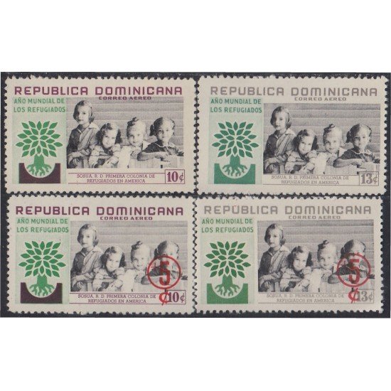 Rep. Dominicana A- 142/45 1960 Año Mundial de los Refugiados MH