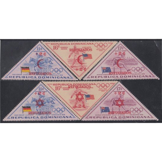 Rep. Dominicana A- 117/22 1958 Olimpiadas Estocolmo 1956 Disciplinas Ecuestrismo Disco Atletismo MH Rep. Dominicana A- 117/22 1958 Olimpiadas Estocolmo 1956 Disciplinas Ecuestrismo Disco Atletismo MH