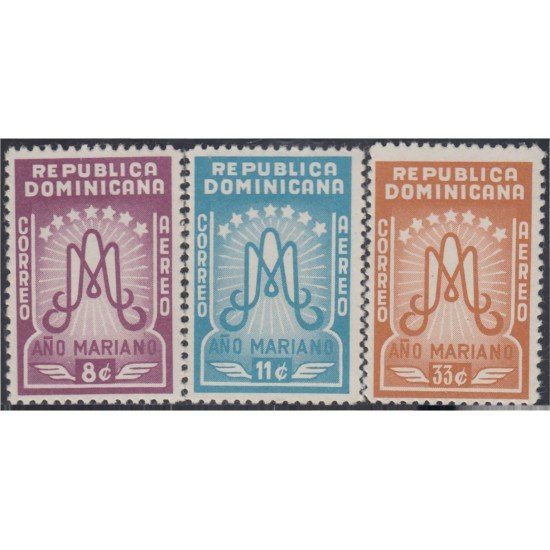 Rep. Dominicana A- 92/94 1954 Año Mariano MH Rep. Dominicana A- 92/94 1954 Año Mariano MH