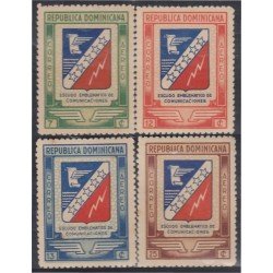 Rep. Dominicana A- 58/61 1945 Escudo emblemático de Comunicaciones MH Rep. Dominicana A- 58/61 1945 Escudo emblemático de Comunicaciones MH