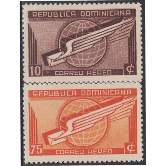 Rep. Dominicana A- 46/47 1942 Serie antigua Paloma estilizada MH Rep. Dominicana A- 46/47 1942 Serie antigua Paloma estilizada MH