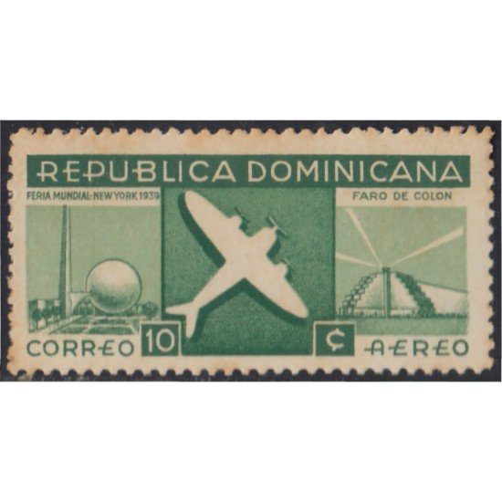Rep. Dominicana A- 38 1939 Feria Mundial Nueva York MH