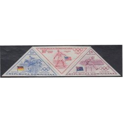 Rep. Dominicana A- 114/16 1957 Olimpiadas Estocolmo 1956 Disciplinas Ecuestrismo Disco Atletismo Sin dentar Rep. Dominicana A- 114/16 1957 Olimpiadas Estocolmo 1956 Disciplinas Ecuestrismo Disco Atletismo Sin dentar