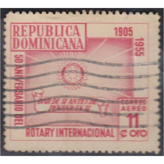 Rep. Dominicana A- 95 1955 50 Aniversario del Rotary Internacional usados Rep. Dominicana A- 95 1955 50 Aniversario del Rotary Internacional usados