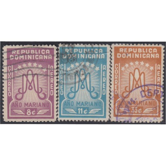 Rep. Dominicana A- 92/94 1954 Año Mariano  usados