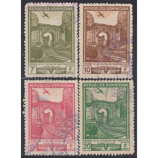 Rep. Dominicana A- 75/78 1949 Ruinas de la Iglesia de San Francisco usados Rep. Dominicana A- 75/78 1949 Ruinas de la Iglesia de San Francisco usados