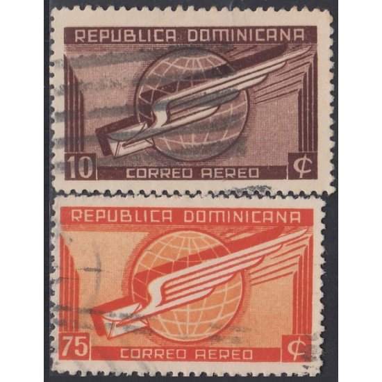 Rep. Dominicana A- 46/47 Serie antigua Paloma estilizada usados Rep. Dominicana A- 46/47 Serie antigua Paloma estilizada usados