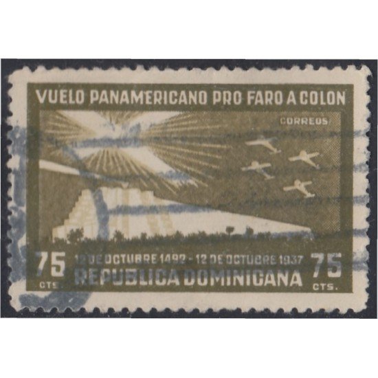 Rep. Dominicana A- 35 1937 Vuelo panamericano usados Rep. Dominicana A- 35 1937 Vuelo panamericano usados
