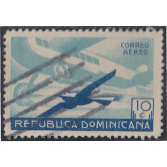 Rep. Dominicana A- 25 1935 Avion y paloma usados Rep. Dominicana A- 25 1935 Avion y paloma usados