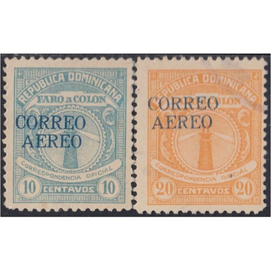 Rep. Dominicana A- 10/11 1931 Correspondencia Oficial Faro a Colón usados