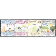 Costa Rica 919/22 2010 Dibujos infantiles sobre tasa pro ciudad de los niños MNH