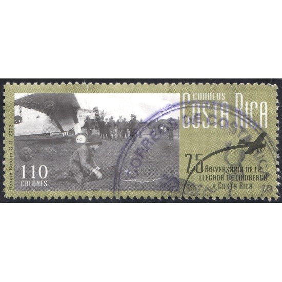 Costa Rica 746 2003 75 Años de la travesia del Atlantico Norte por Carlos Lindbergh usados Costa Rica 746 2003 75 Años de la travesia del Atlantico Norte por Carlos Lindbergh usados