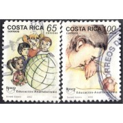 Costa Rica 704/05 2002 Serie América UPAEP Educación Alfabetismo usados