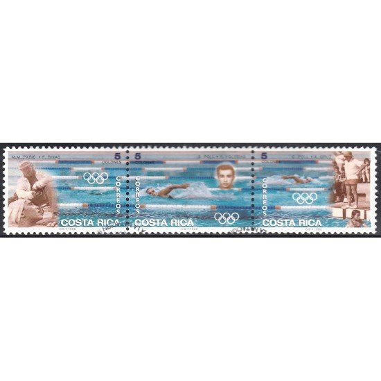 Costa Rica 611/13 1996 Juegos Olímpicos Natación usados Costa Rica 611/13 1996 Juegos Olímpicos Natación usados
