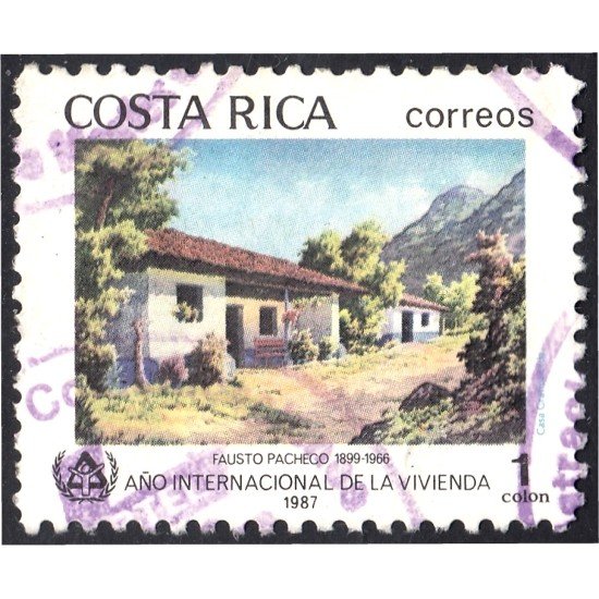 Costa Rica 495 1987 Año Internacional de la Vivienda usados Costa Rica 495 1987 Año Internacional de la Vivienda usados