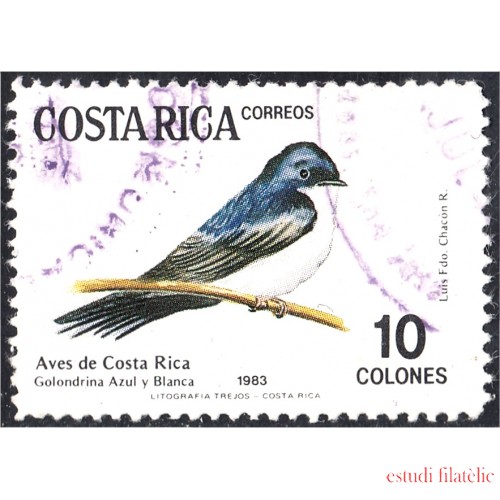 Costa Rica 376 1984 Golondrina azul y blanca Pájaro Bird usados