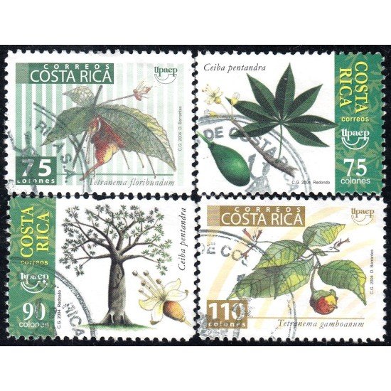 Costa Rica 748/51 2004 Serie América UPAEP Flora y Fauna Autóctona usados