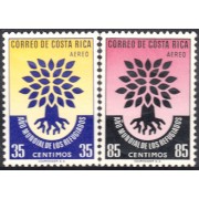 Costa Rica A- 289/90 1960 Año Mundial de los Refugiados MNH