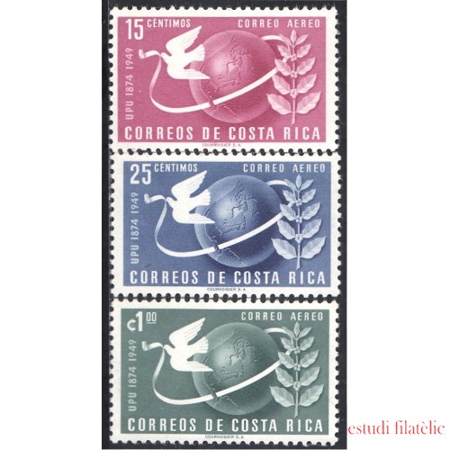 Costa Rica A- 185/87 1949 75º Aniversario de la UPU MNH