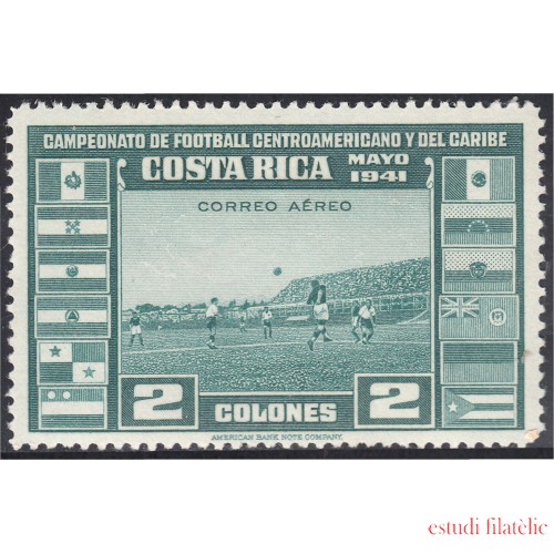 Costa Rica A- 62 1941 Campeonato de fútbol Centroamericano y del Caribe MNH