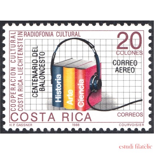 Costa Rica A- 902 1991 Coopreración Radiofonía Cultural Liechtenstein - Costa Rica MNH