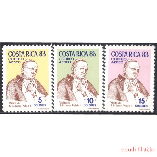 Costa Rica A- 885/87 1983 S.S Juan Pablo II MNH