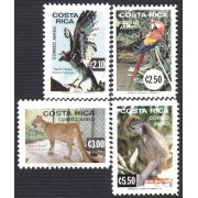 Costa Rica A- 802/05 1981 Fauna Animales en vía de desaparición Águila Puma Mono Colorado y Lapa Roja MNH