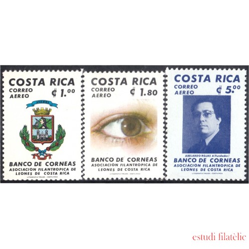 Costa Rica A- 799/801 1980 Banco de corneas Asociación filantrópica de Leones de Costa Rica MNH