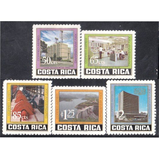 Costa Rica A- 575/79 1974 25º Aniversario del Instituto Nacional de Electricidad MNH Costa Rica A- 575/79 1974 25º Aniversario del Instituto Nacional de Electricidad MNH