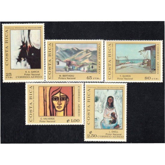 Costa Rica A- 503/07 1970 Pintores y pinturas costarricenses MNH Costa Rica A- 503/07 1970 Pintores y pinturas costarricenses MNH