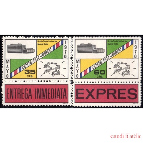 Costa Rica A- 493/94 1970 Entrega inmediata Expres MNH