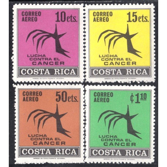Costa Rica A- 489/92 1970 Lucha contra el Cáncer MNH Costa Rica A- 489/92 1970 Lucha contra el Cáncer MNH