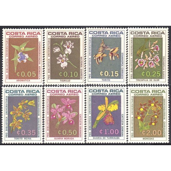 Costa Rica A- 435/42 1967 Flores Flowers Orquídeas MNH Costa Rica A- 435/42 1967 Flores Flowers Orquídeas MNH