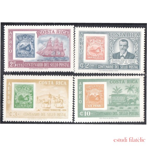 Costa Rica A- 359/62 1963 Centenario del sello postal Sin goma