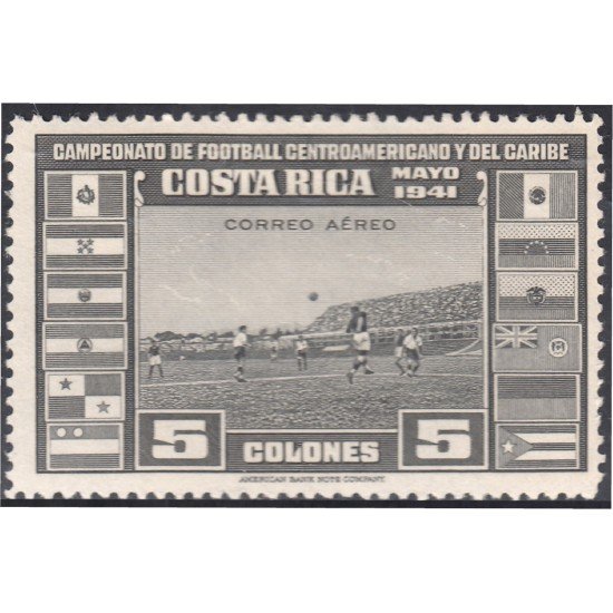 Costa Rica A- 63 1941 Campeonato de fútbol Centroamericano y del Caribe MH