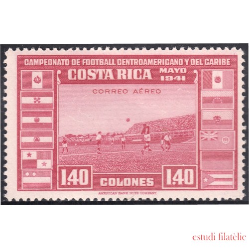 Costa Rica A- 61 1941 Campeonato de fútbol Centroamericano y del Caribe MH
