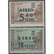 Argentina A- 86/87 1962 Sello n° 606 con papel tintado MNH