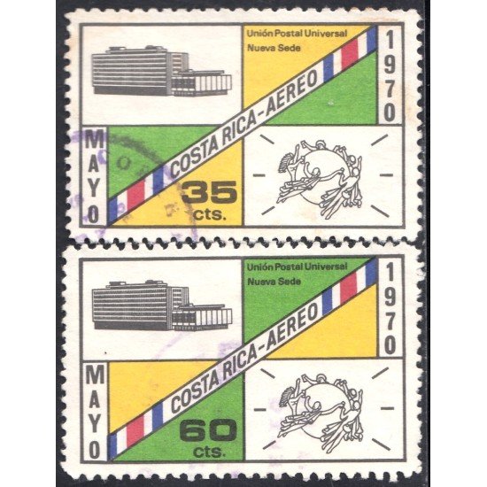 Costa Rica A- 493/94 1970 Entrega inmediata Expres usados Costa Rica A- 493/94 1970 Entrega inmediata Expres usados