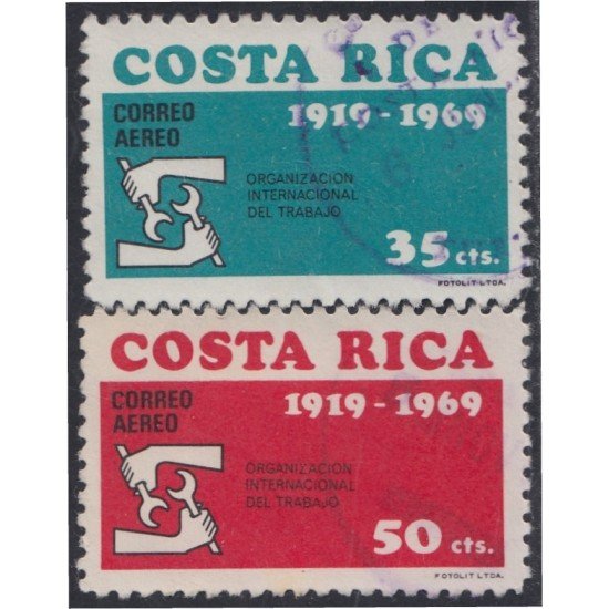 Costa Rica A- 483/84 1969 Organización Internacional del Trabajo usados Costa Rica A- 483/84 1969 Organización Internacional del Trabajo usados