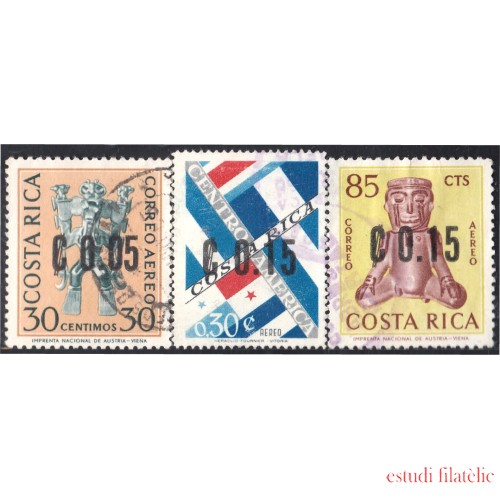 Costa Rica A- 388/90 1964 Arte Precolombino usados