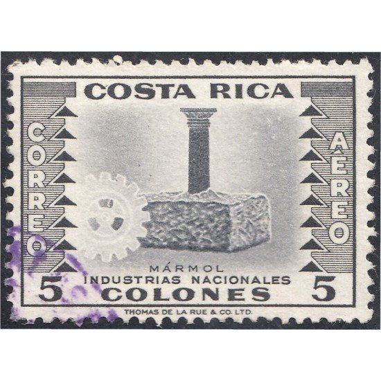 Costa Rica A- 242 1954 Industrias Nacionales Mármol usados Costa Rica A- 242 1954 Industrias Nacionales Mármol usados