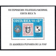 Costa Rica HB 10 1976 7ª Exposición Filatélica Nacional MNH