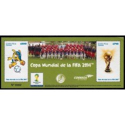 Costa Rica HB 33 2014 Copa del mundo de fútbol en Brasil 2014 MNH Costa Rica HB 33 2014 Copa del mundo de fútbol en Brasil 2014 MNH