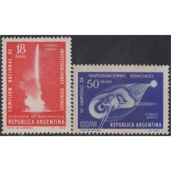 Argentina A- 106/107 1965 Investigaciones Espaciales MNH Argentina A- 106/107 1965 Investigaciones Espaciales MNH