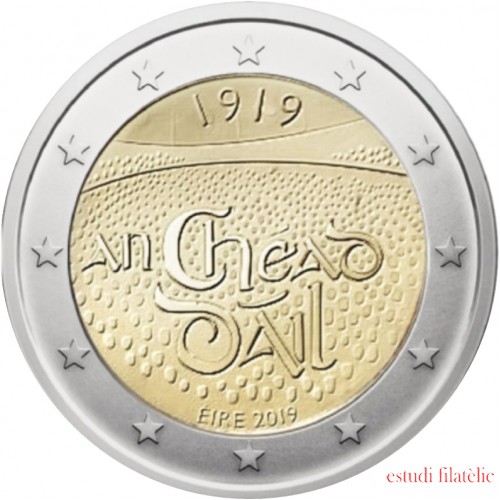Irlanda 2019 2 € euros conmemorativos Cent. Dáil Éireann