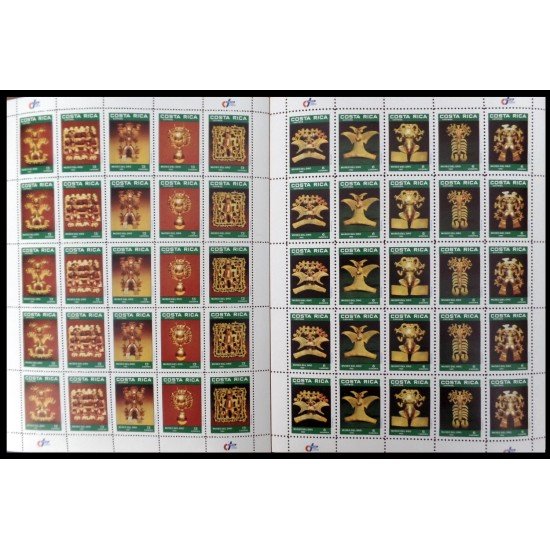 Costa Rica 460/69 1986 Minipliego Museo del Oro MNH Costa Rica 460/69 1986 Minipliego Museo del Oro MNH